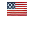 Endura Gloss U.S. Mounted Flag w/ Plastic Staff (4"x6")